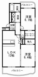 写真：【イオン市野至近！】浜松市東区小池町の2LDK「ティアラⅧ」